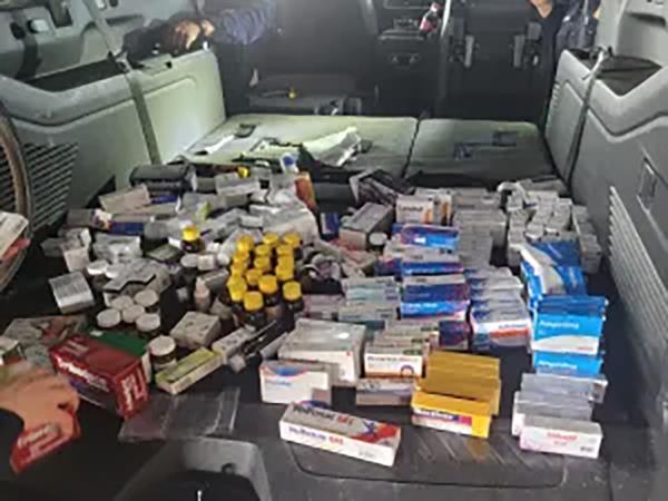 Border patrol agents also seized 280 boxes of undeclared prescription drugs and more than $7,600.