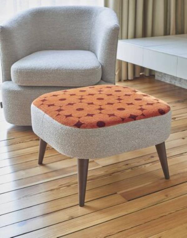 Orla Kiely's footstools offer the perfect pop of mid-century style and colour for your living room. Orla Kiely's footstools offer the perfect pop of mid-century style and colour for your living room.